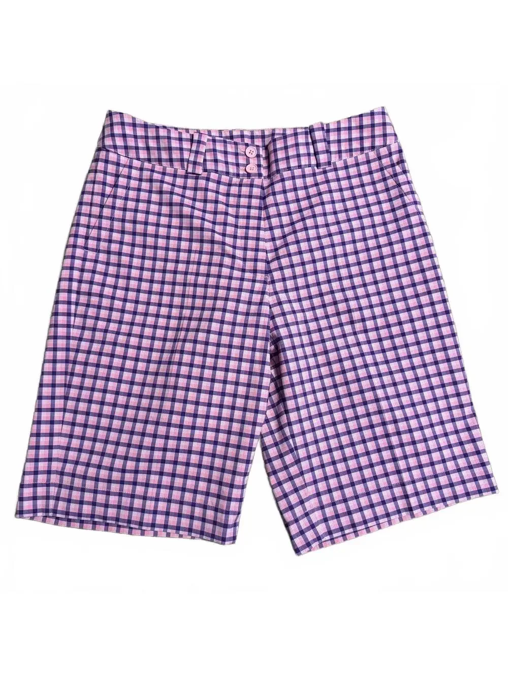 Nike Golf Pink and Purple Fit Dry Checkered Shorts Size 8